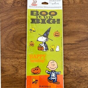 Peanuts Halloween Stickers Hallmark Stickeroni‎ Snoopy Charlie Brown New